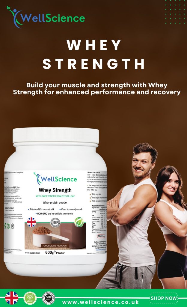 Whey Strength (Chocolate flavour).