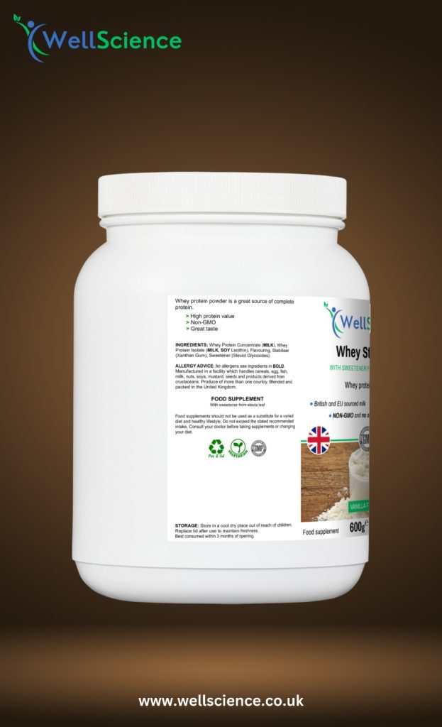 Whey Strength (Vanilla flavour).