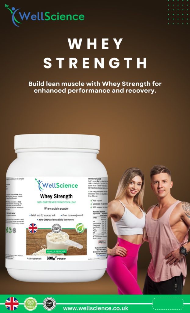 Whey Strength (Vanilla flavour).