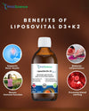 LIPSOVITAL D3 K2 dosage – 5ml daily liposomal vitamin D3 and K2 liquid UK WellScience