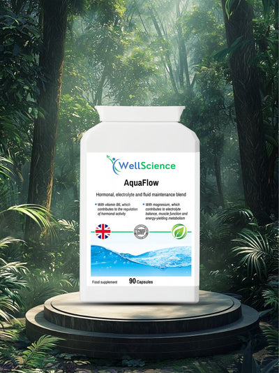 AquaFlow 90 capsules – electrolyte and fluid balance supplement UK WellScience
