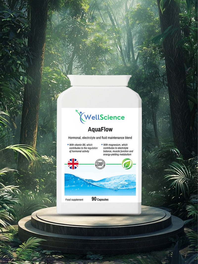 AquaFlow 90 capsules – electrolyte and fluid balance supplement UK WellScience