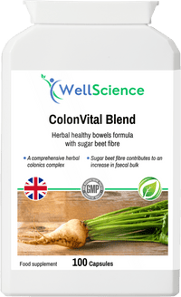 ColonVital Blend 100 capsules – herbal colonics complex and sugar beet fibre supplement UK WellScience