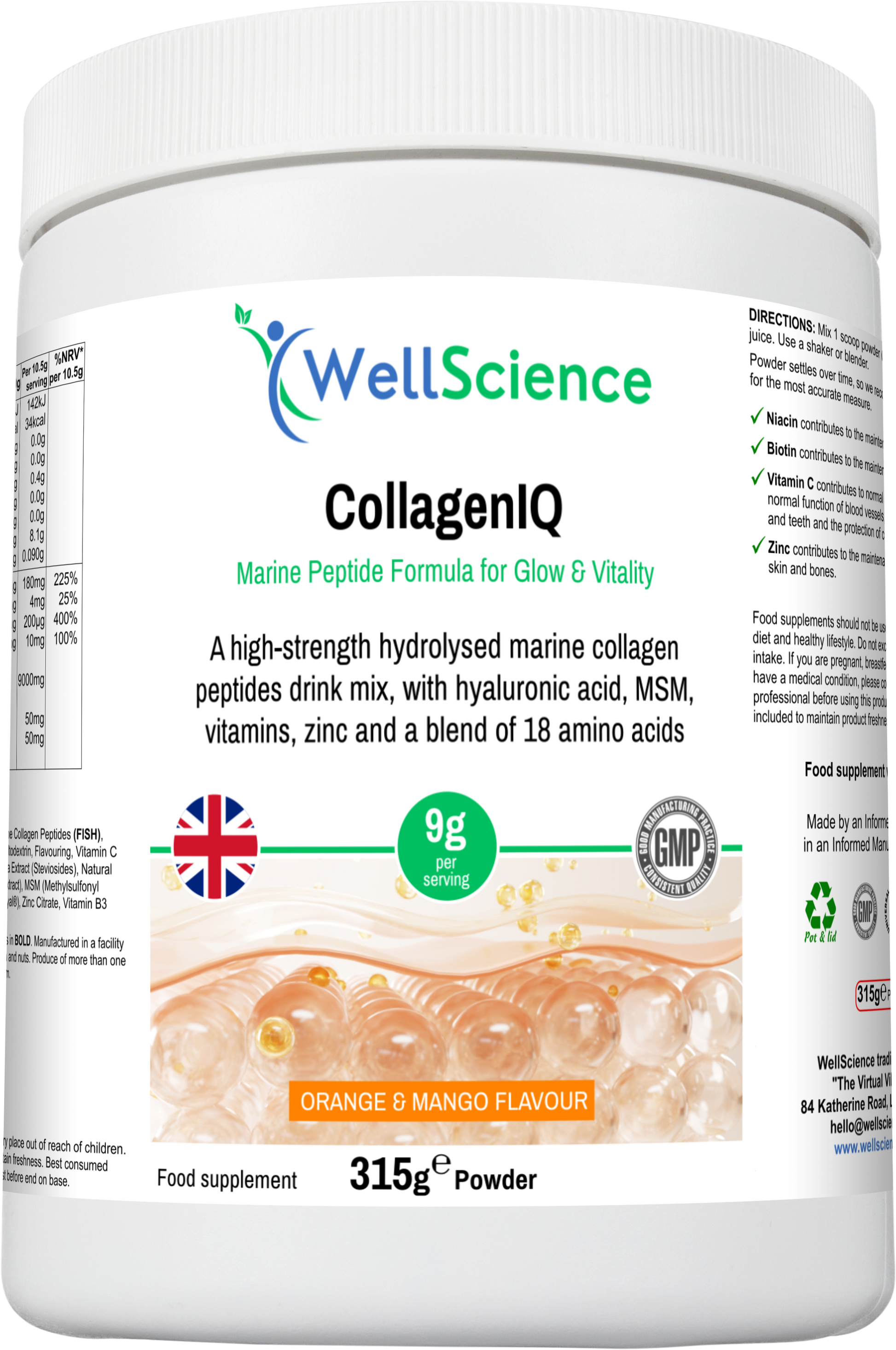 CollagenIQ Marine Peptine Formula For Glow & Vitality. - My Store