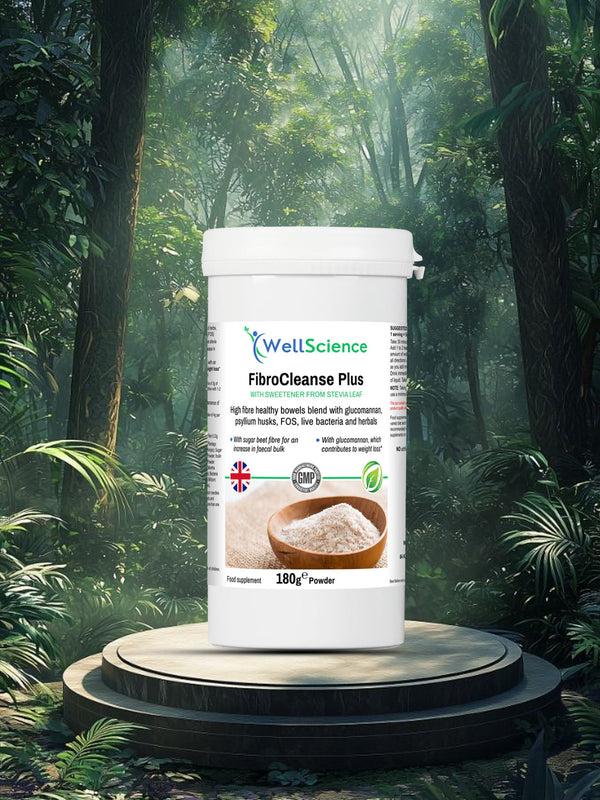 FibroCleanse Plus 180g – glucomannan weight management fibre powder UK WellScience