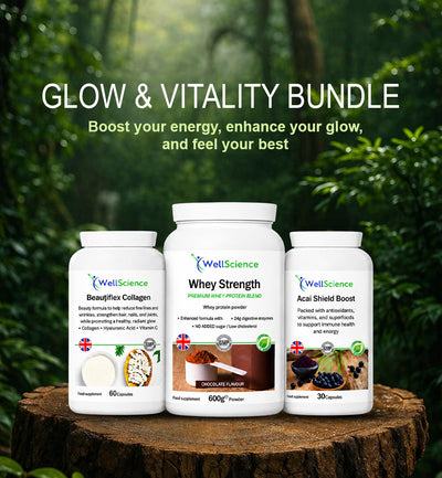 Glow and Vitality Bundle – womens collagen beauty and wellness supplement bundle UK WellScience