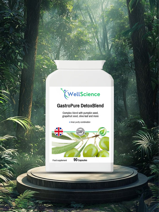 GastroPure DetoxBlend 90 capsules – herbal gut detox and digestive cleanse UK WellScience