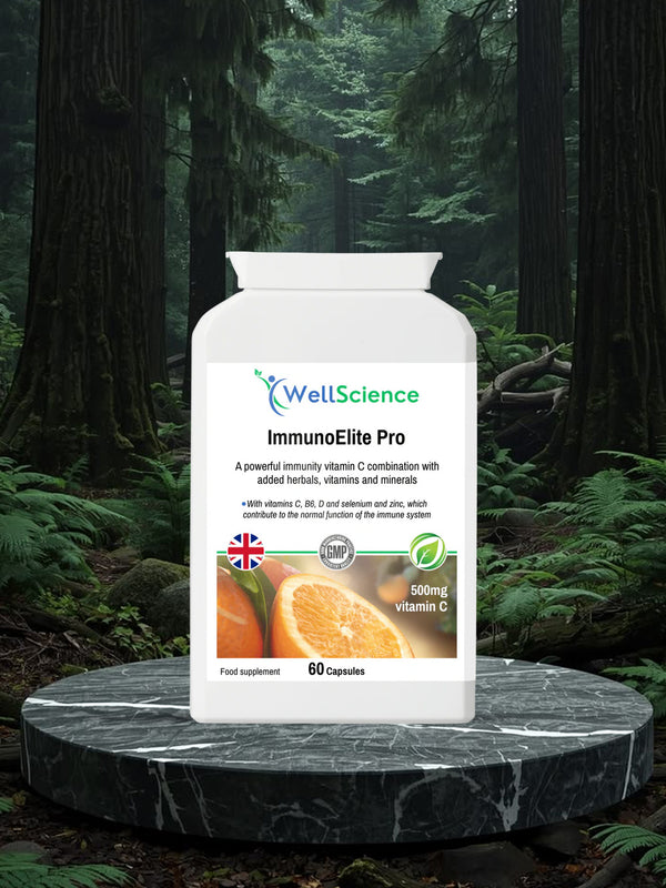 ImmunoElite Pro 60 capsules – herbal immunity and energy supplement UK WellScience