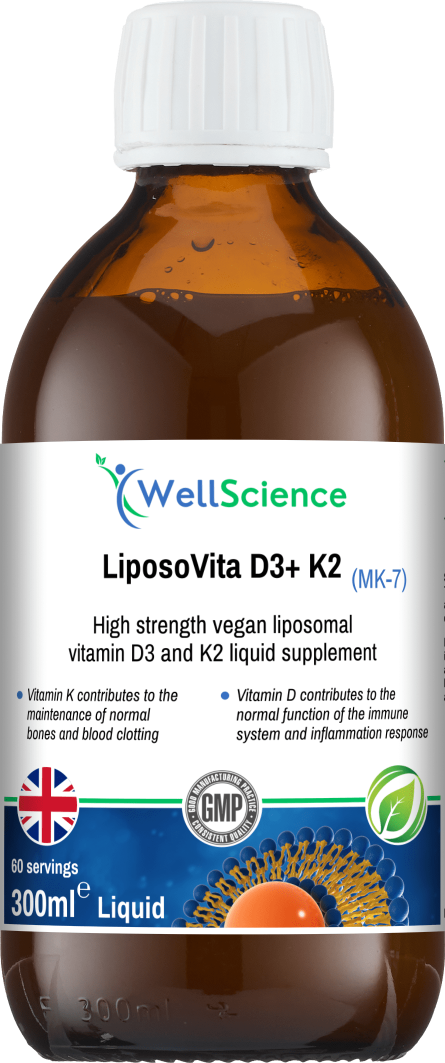 LiposoVita Vitamins D3 + K2.