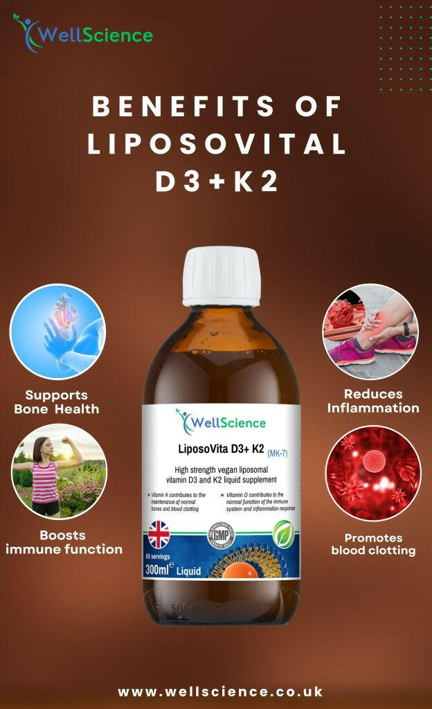 LiposoVita Vitamins D3 + K2.
