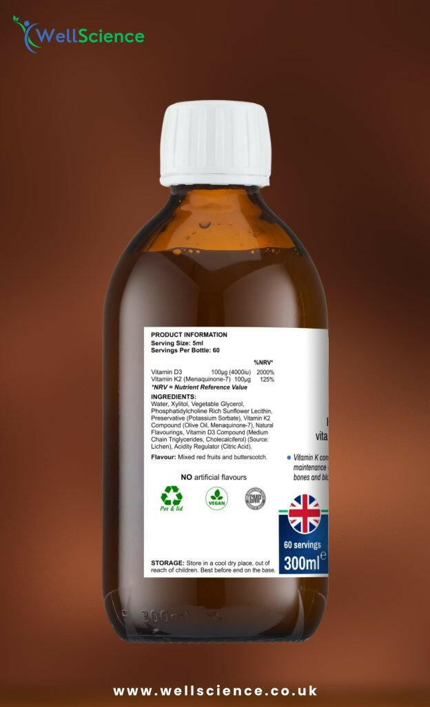 LiposoVita Vitamins D3 + K2.