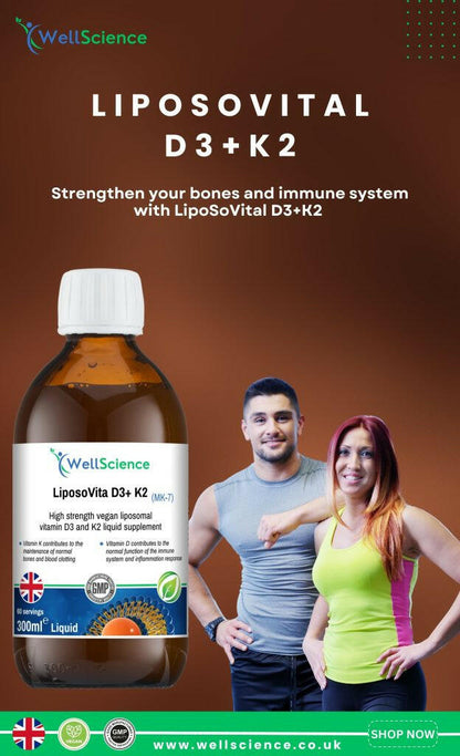 LiposoVita Vitamins D3 + K2.