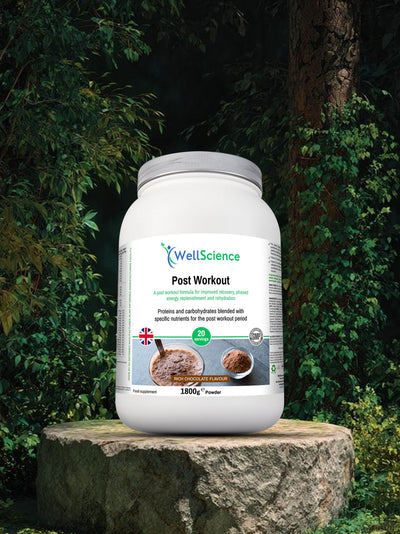 Post Workout Chocolate – recovery drink for energy replenishment and rehydration UK WellScience