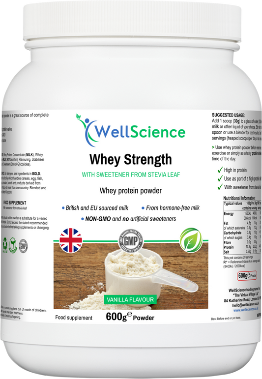 Whey Strength (Vanilla flavour).