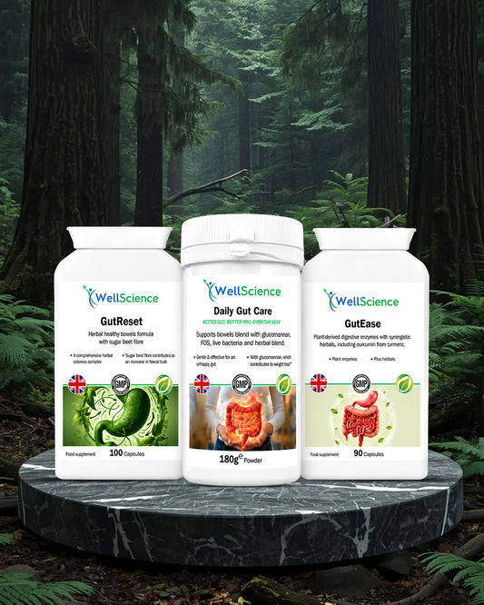 Gut Reset Programme – complete 3 step gut health system cleanse repair and maintain UK WellScience